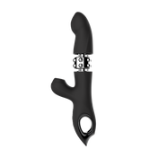 Thrusting and Sucking Rabbit Vibrator-Black