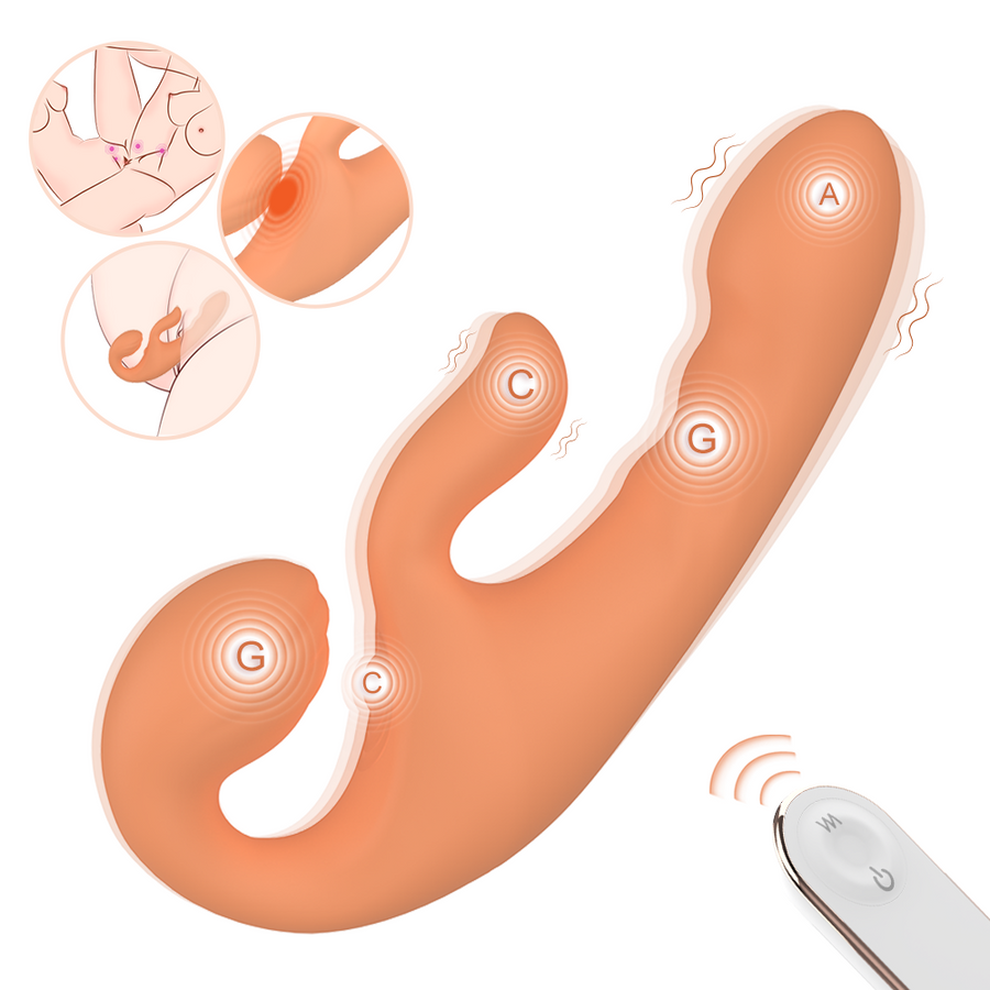 Lesbian Couples Vibrator-Orange