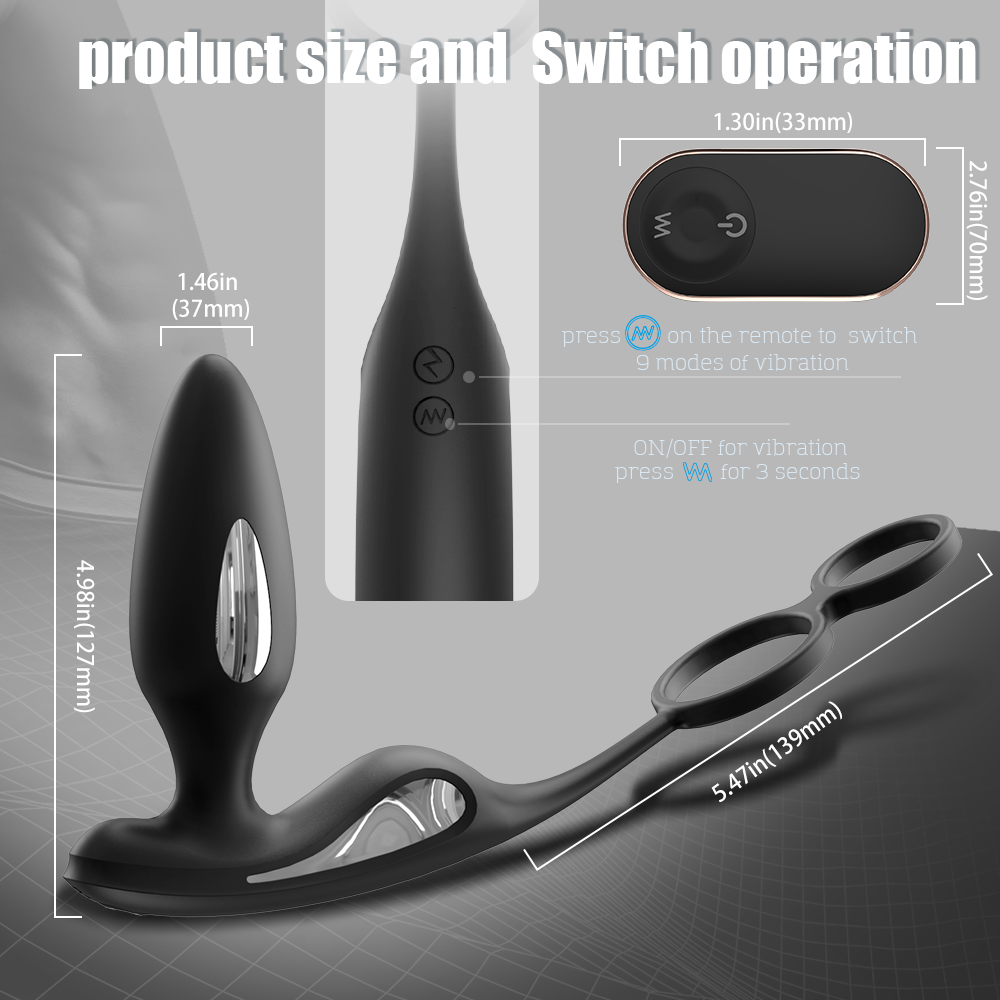 Electro Shock Prostate Plug-Black