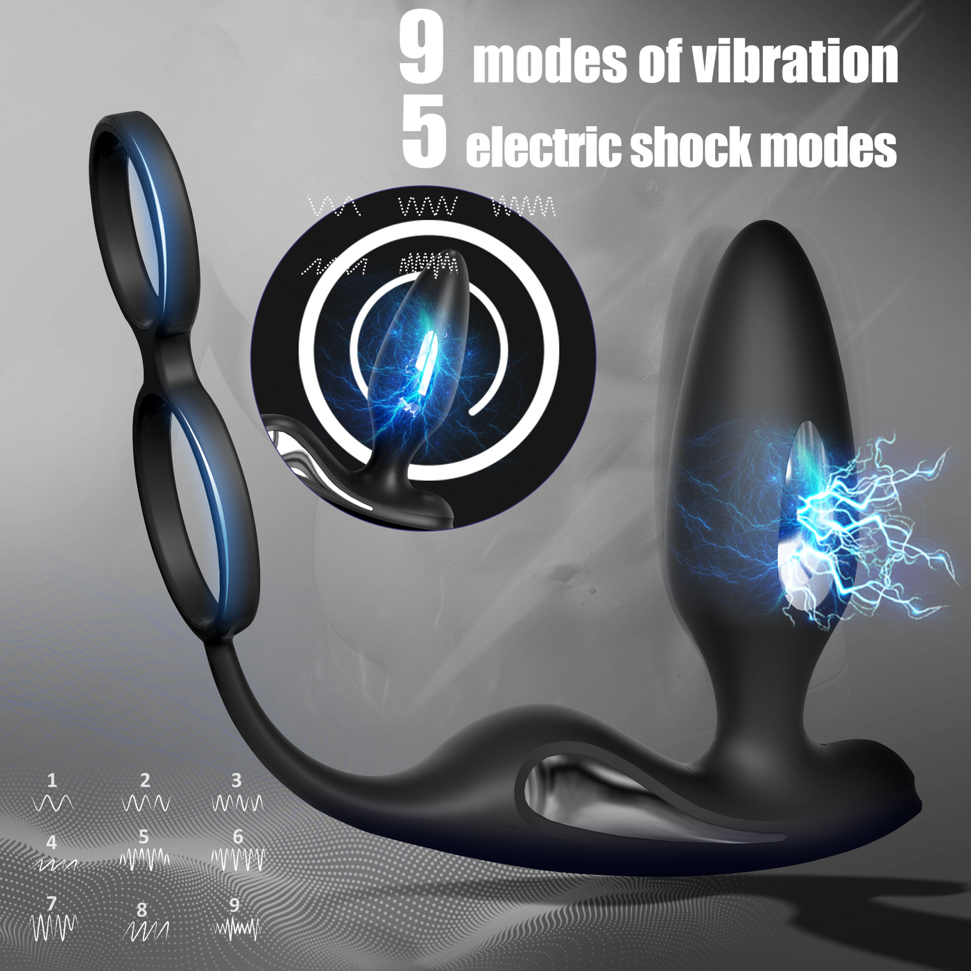 Electro Shock Prostate Plug-Black