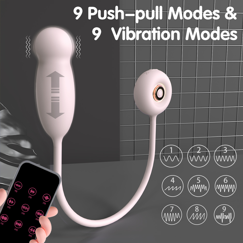 Telescopic Egg Vibrator-Pink