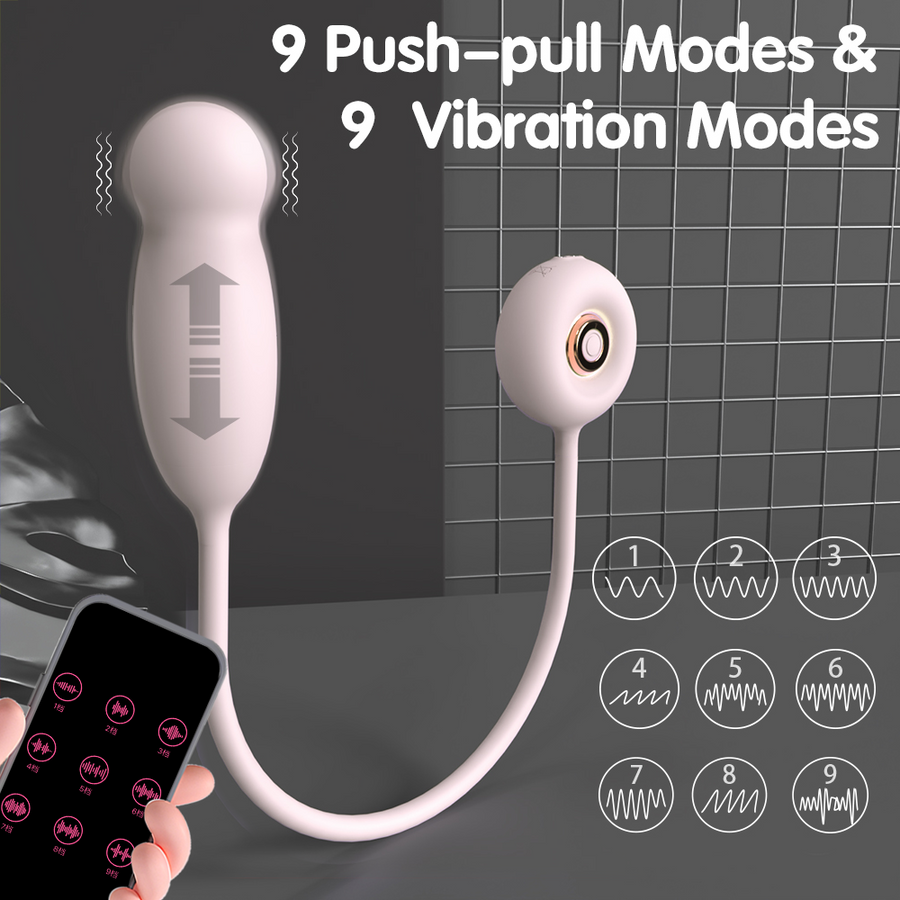 Telescopic Egg Vibrator-Pink