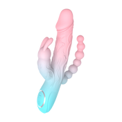 Triple Stimulation Vibrator-Pink Blue