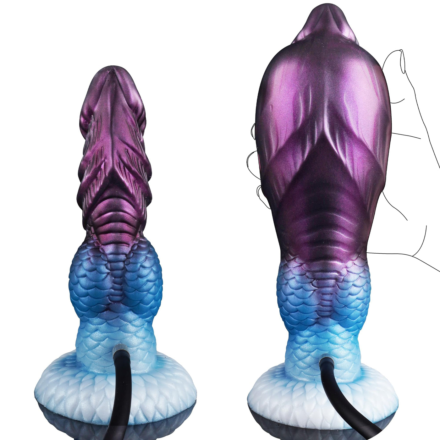 Abyss Blue Inflatable Dragon Dildo